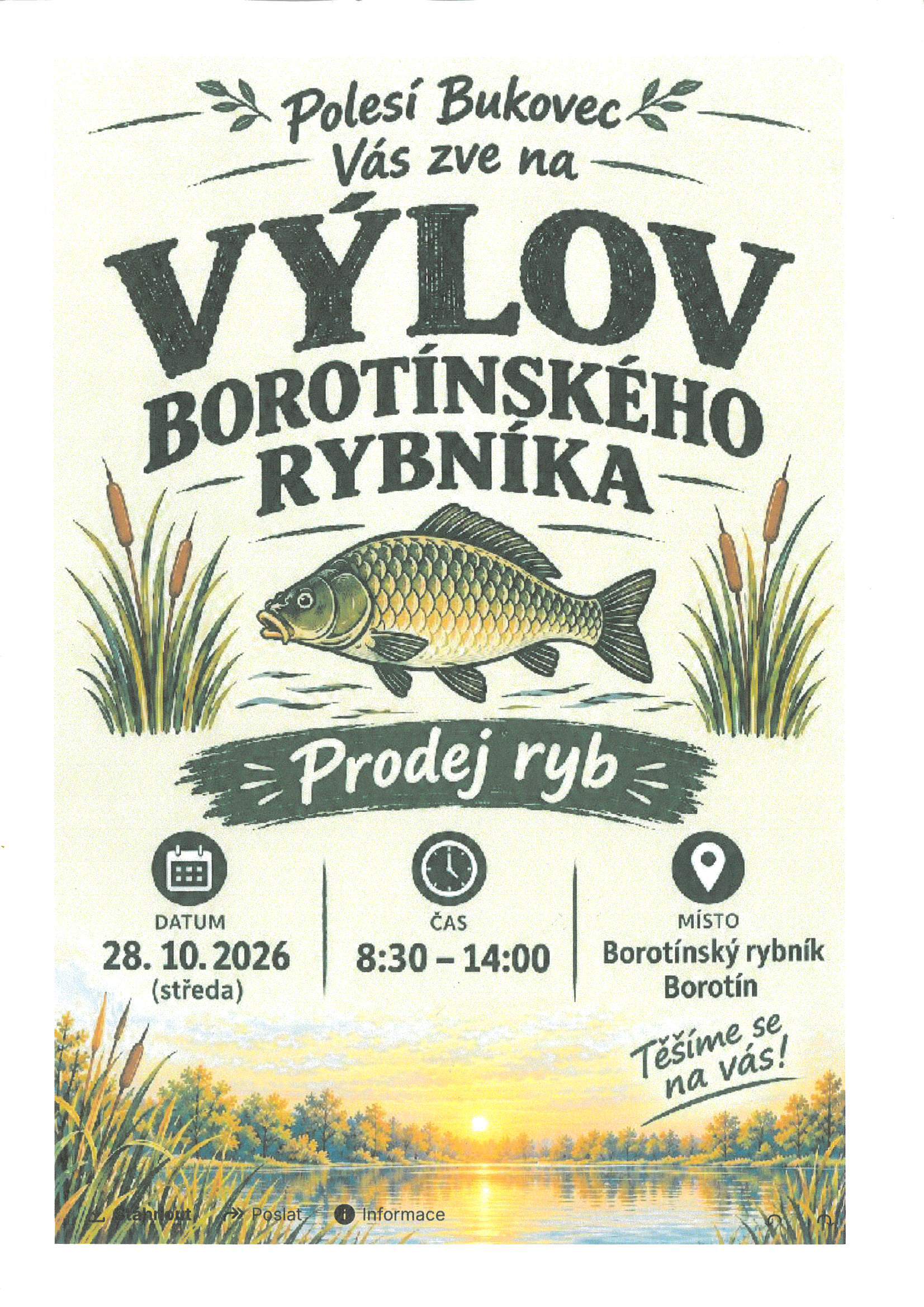 Výlov Borotínského rybníka