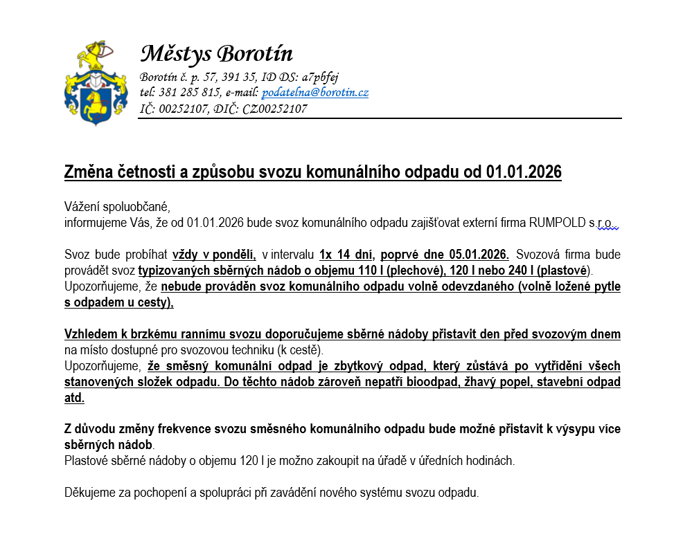 Svoz komunálního odpadu