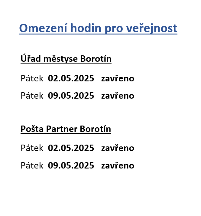 Omezení hodin pro veřejnost
