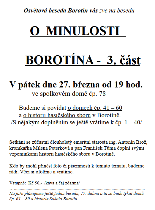 O minulosti Borotína