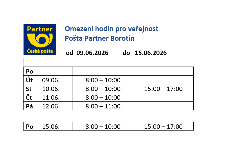 Omezení hodin pro veřejnost