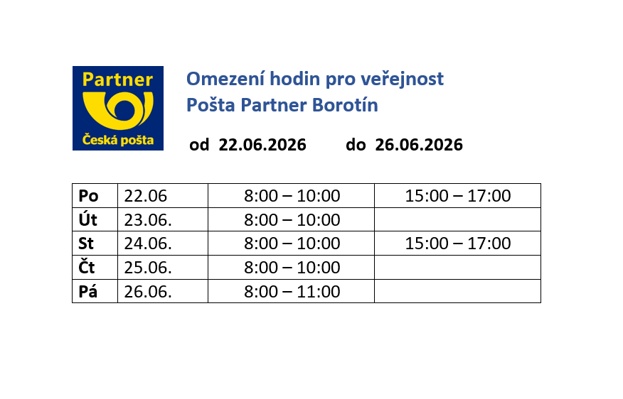 Omezení hodin pro veřejnost