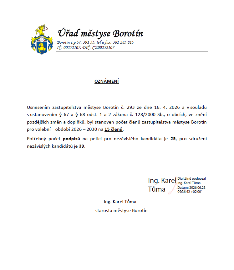Oznámení