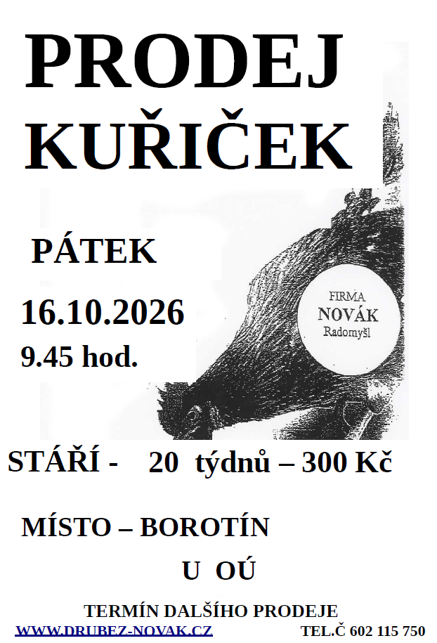Prodej drůbeže