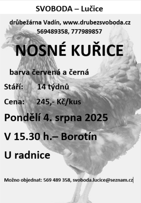 Prodej drůbeže