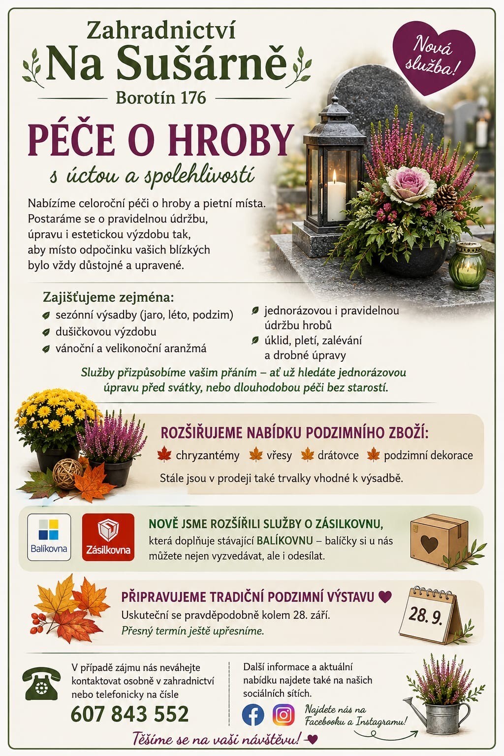 Zahradnictví Na Sušárně nabízí